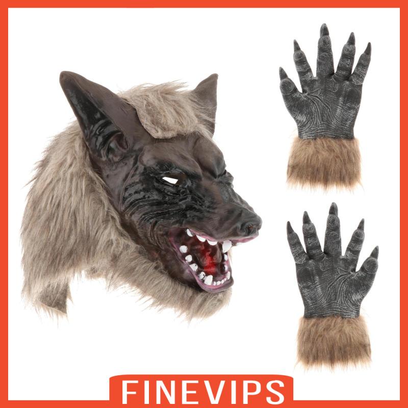 finevips-พร็อพหมาป่าน่ากลัว-เครื่องแต่งกายคอสเพลย์-สําหรับงานปาร์ตี้