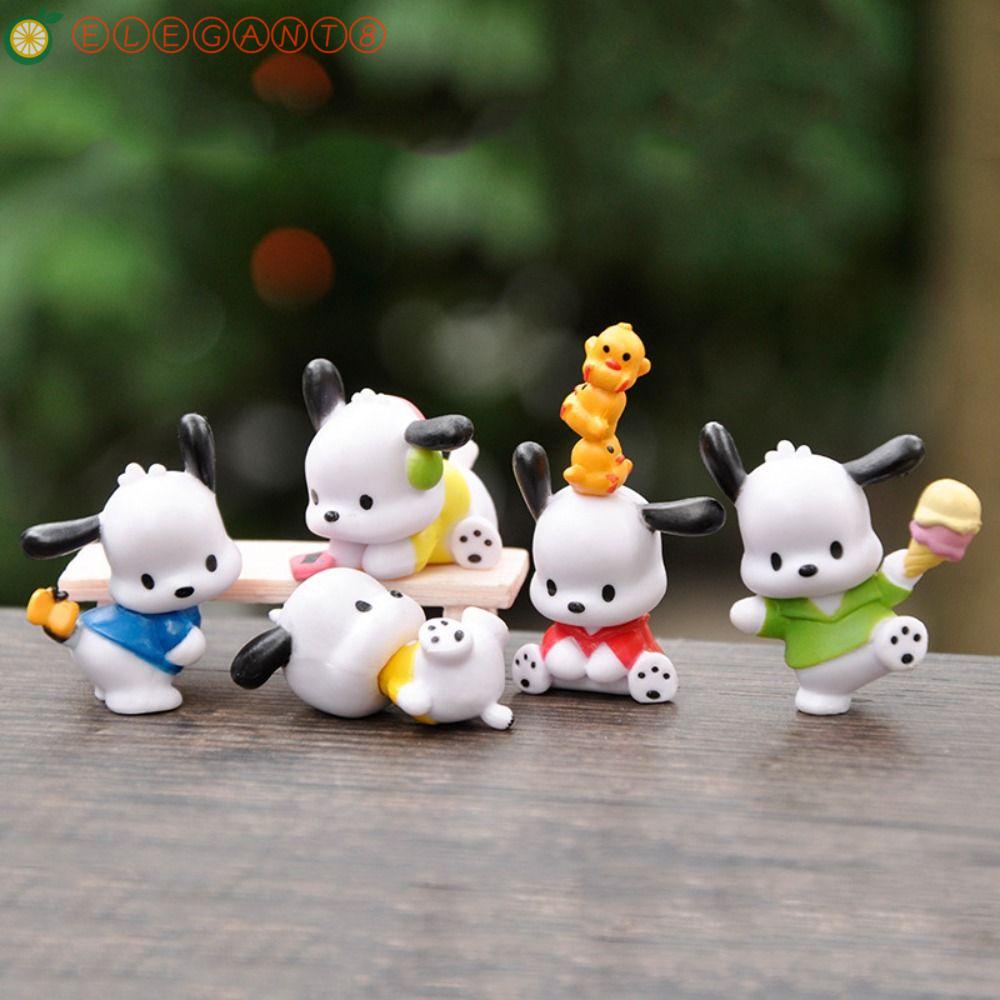 aelegant-โมเดลฟิกเกอร์-pochacco-action-figures-friends-ของขวัญ-ของเล่นสําหรับเด็ก