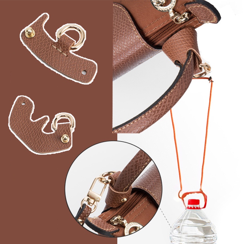 รูปภาพรายละเอียดของ F-shaped bag modified with perforated leather buckle and shoulder strap