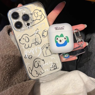 Cartoon Puppys Daily Life Phone Case for iphone 14/13/12/11pro Phone Case for IPhone8/7/6Plus Transparent Xrxs Soft Max