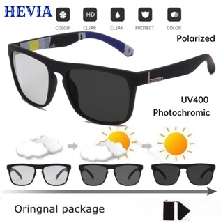 Hevia แว่นตากันแดด เลนส์โพลาไรซ์ ป้องกันรังสียูวี 400 PG048 สําหรับผู้ชาย
