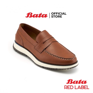 BATA RED LABEL รองเท้าคัทชูกึ่งทางการ ดีไซน์เรียบหรู รุ่น GERALDO สีน้ำตาล 8414007 สีดำ 8416007