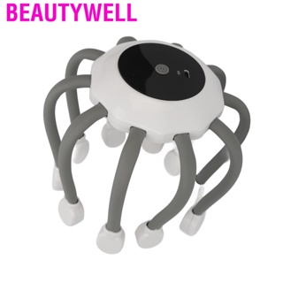 Beautywell Electric Head Massager White Red LED Vibration Full Automatic Claw Scalp Scratcher