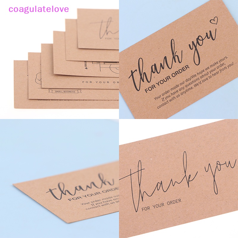 coagulatelove-การ์ดกระดาษคราฟท์ธรรมชาติ-ลาย-thank-you-for-your-order-สําหรับตกแต่งการ์ด-30-ชิ้น-ขายดี