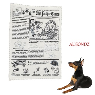 Alisondz หนังสือพิมพ์ ของเล่นสุนัข ถูเสียง ตลก กลางแจ้ง เล่น ลูกสุนัข ขนาดเล็ก กลาง ทําความสะอาดฟันเคี้ยว ของเล่นฝึกสุนัข