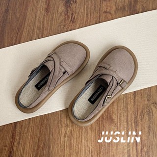 JUSLIN รองเท้าแตะผู้หญิง อ่อนนุ่ม ระบาย อากาศ รองเท้า 2023ใหม่ 060802