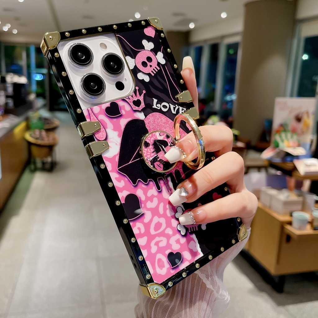 เคสโทรศัพท์มือถือ-ทรงสี่เหลี่ยม-กันกระแทก-ลายริมฝีปาก-หลากสี-หรูหรา-สําหรับ-samsung-galaxy-s23-ultra-s23-s22-plus-s21-fe-s10-5g