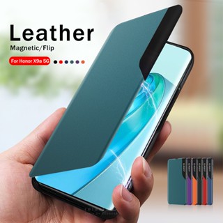 เคสโทรศัพท์มือถือหนัง ฝาพับแม่เหล็ก พร้อมช่องใส่บัตร ตั้งได้ สําหรับ Honor X9a 5G Coque Funda HonorX9a Honar Honer X 9a X9 a 5G RMO-NX1 6.67 นิ้ว