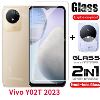 ฟิล์มกระจกนิรภัยกันรอยหน้าจอ เลนส์กล้อง ด้านหลัง สําหรับ Vivo Y02T 2023 Y02 Y02T Y02A Y 02 T Y02 A VivoY02T 2023 4G 5G