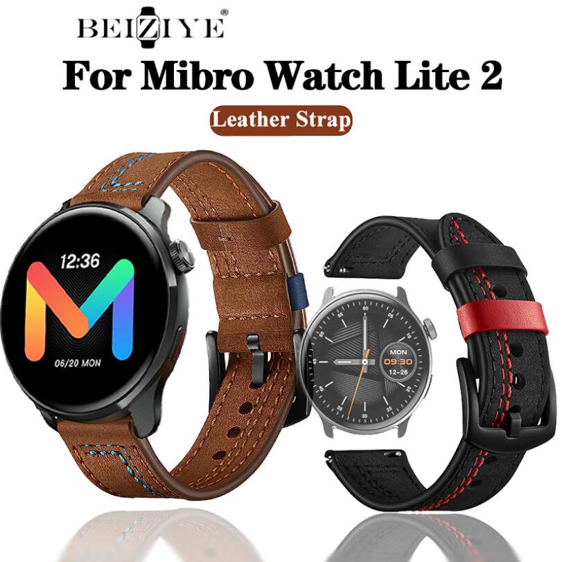 สายนาฬิกาข้อมือหนัง-แบบเปลี่ยน-สําหรับ-mibro-lite-2-smart-watch-2-xiaomi-mibro-watch-lite-2