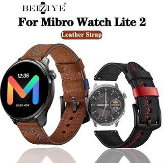 สายนาฬิกาข้อมือหนัง แบบเปลี่ยน สําหรับ Mibro Lite 2 Smart Watch 2 Xiaomi Mibro Watch Lite 2