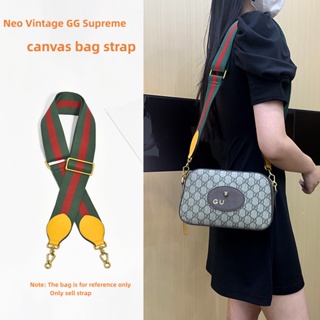 [YiYi] สายกระเป๋า ผ้าแคนวาส ปรับได้ สําหรับ Neo Vintage GG Supreme