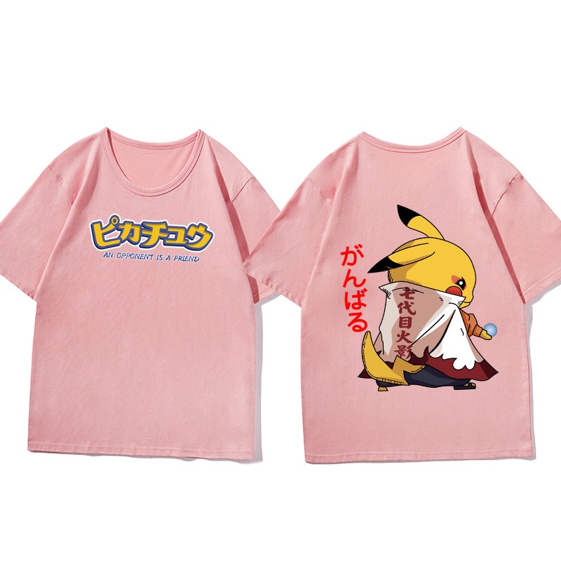 ใหม่-ฤดูร้อน-เสื้อยืด-naruto-pikachu-ชาย-ชุดคู่-naruto-sasuke-ในเสื้อยืดเทรนด์สุดฮอต-cod