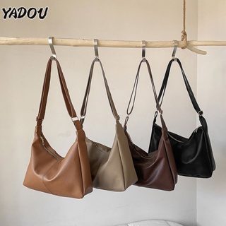YADOU กระเป๋าถือความจุขนาดใหญ่ เรียบง่าย แฟชั่น ย้อนยุค กระเป๋าคุณผู้หญิง