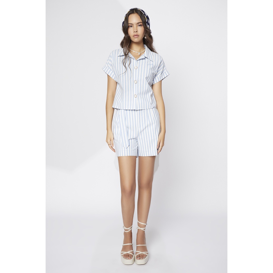 ep-เสื้อเชิ้ตแขนกุดลายทาง-ผู้หญิง-สีฟ้า-stripe-collared-print-shirt-blouse-4744