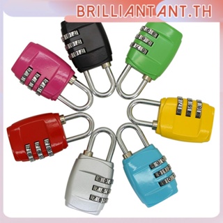 ใหม่ 3 Dial Travel Padlock Simple Multicolor Password Lock สำหรับกระเป๋าเดินทางกระเป๋าเดินทาง Baggage Toolbox Gym Locker bri