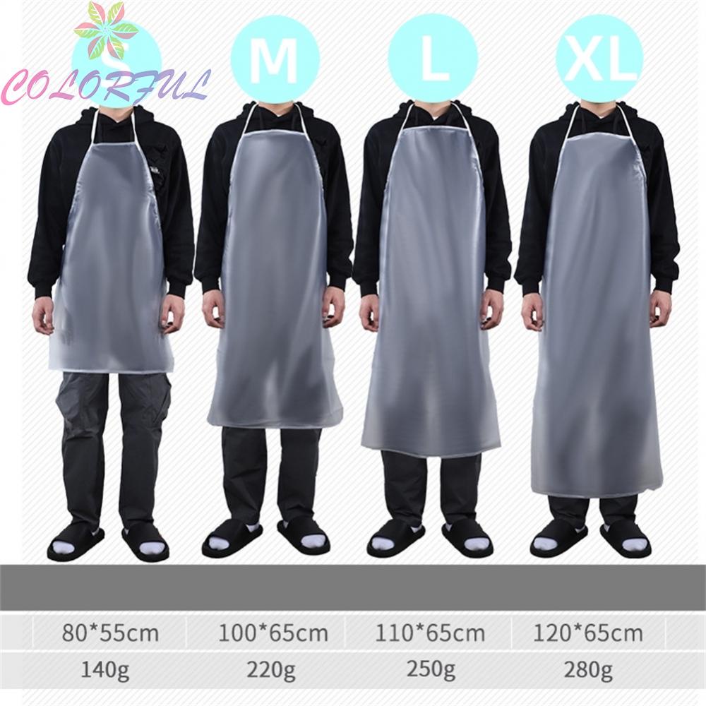 【COLORFUL】Apron Industrial PVC Plastic Smock Cleaning Stain-resistant ...