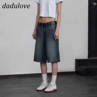 DaDulove💕 New American Ins High Street Retro Denim Shorts Niche High Waist Loose Wide Leg Pants Hot Pants