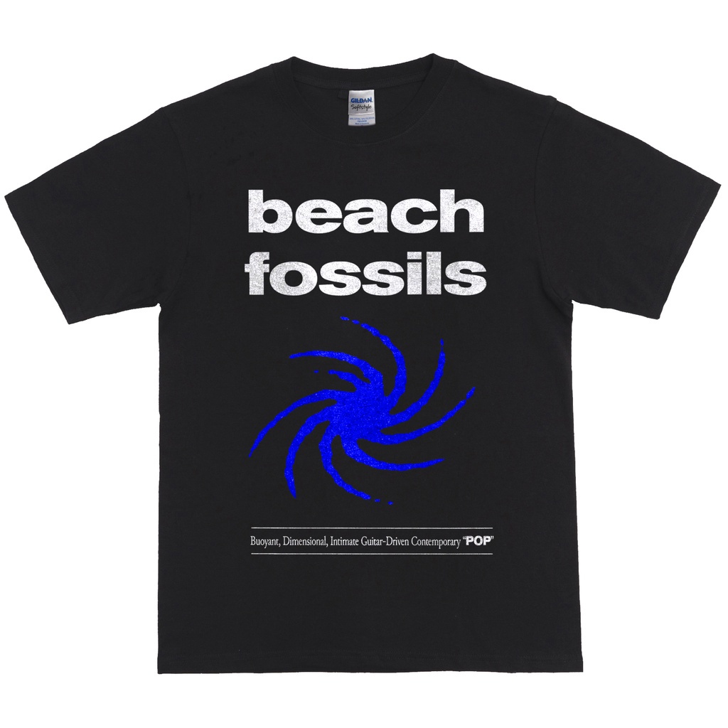 ร้อน-a-เสื้อยืด-พิมพ์ลาย-kaos-band-beach-fossils-สไตล์อินดี้