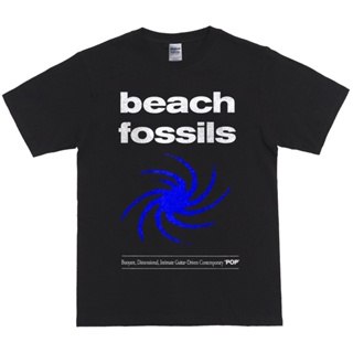 ร้อน a เสื้อยืด พิมพ์ลาย Kaos Band BEACH FOSSILS สไตล์อินดี้