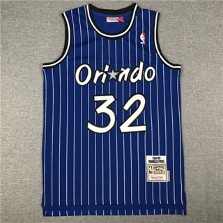 เสื้อกีฬาแขนสั้น ลายทีม NBA jersey Orlando Magic no. ลูกบาสเก็ตบอล Oneill ลายทาง สีดํา สีฟ้า 32 ชิ้น  287561