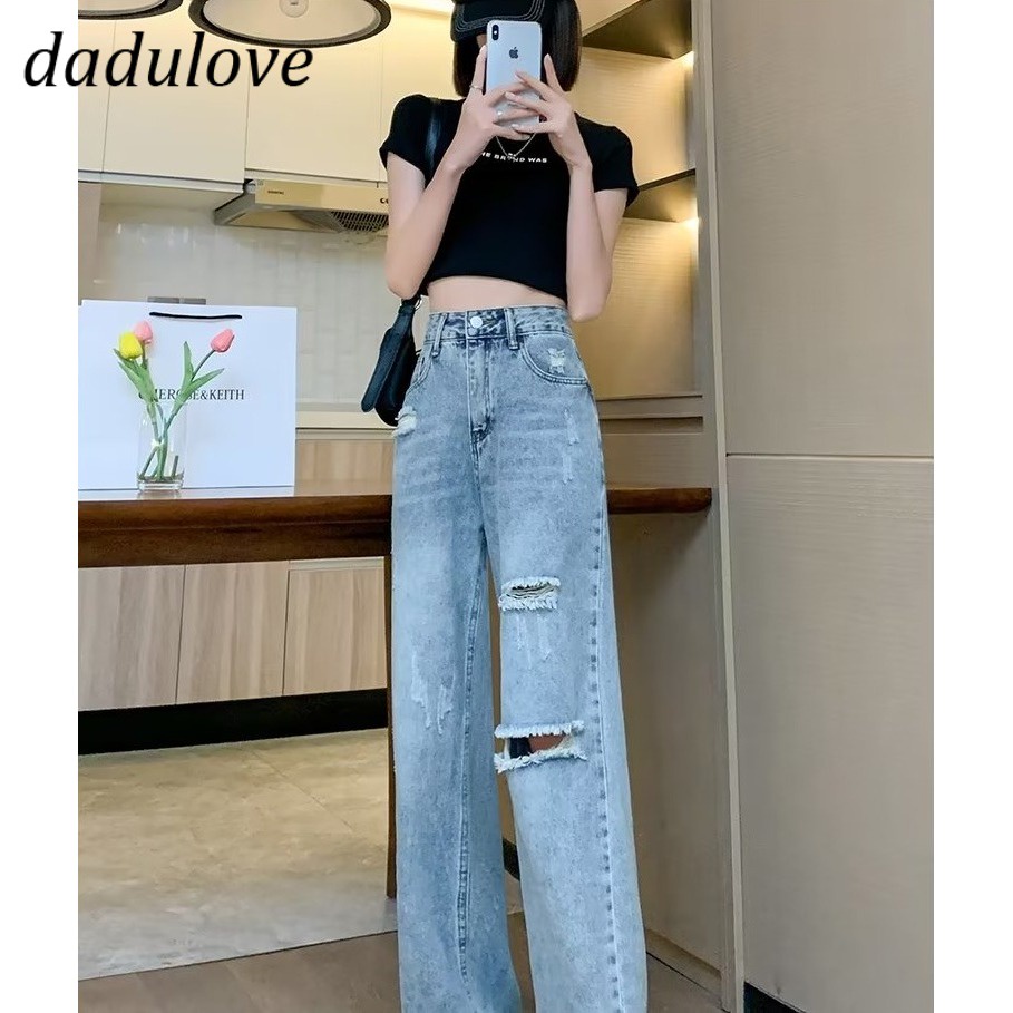 dadulove-new-american-ins-high-street-retro-ripped-jeans-niche-high-waist-loose-wide-leg-pants-large-size-trousers