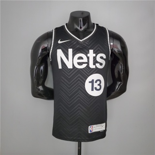 เสื้อกีฬาบาสเก็ตบอล NBA Brooklyn Nets Harden # 13 สีดํา 2021 390579