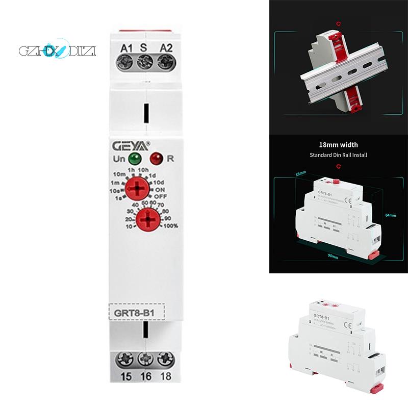 Geya GRT8-B1 Off Delay Time Relay รีเลย์ตั้งเวลาอิเล็กทรอนิกส์ ประเภท ...