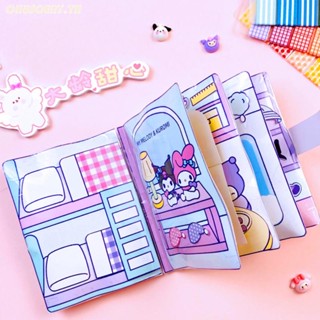 Sanrio Kawali My Melody Cinnamoroll Pochacco Pompompurin สติกเกอร์เกม หนังสือเงียบ ตลก Diy อะนิเมะ เด็กผู้หญิง ของขวัญ ของเล่นสําหรับเด็ก