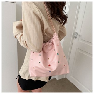 👜พร้อมส่ง👜2023 กระเป๋าสะพายไหล่ลําลอง ทรงบักเก็ต ขนาดใหญ่ จุของได้เยอะ แฟชั่นทันสมัย SM914562