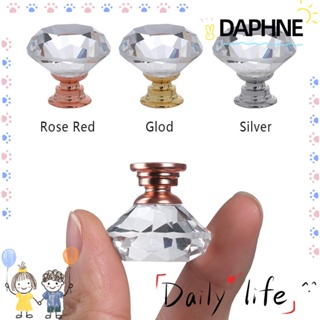 Daphne 5 ชิ้น / ล็อต 30 มม. เพชรรูปร่างดึงจับฮาร์ดแวร์เฟอร์นิเจอร์ลิ้นชักตู้ดึง