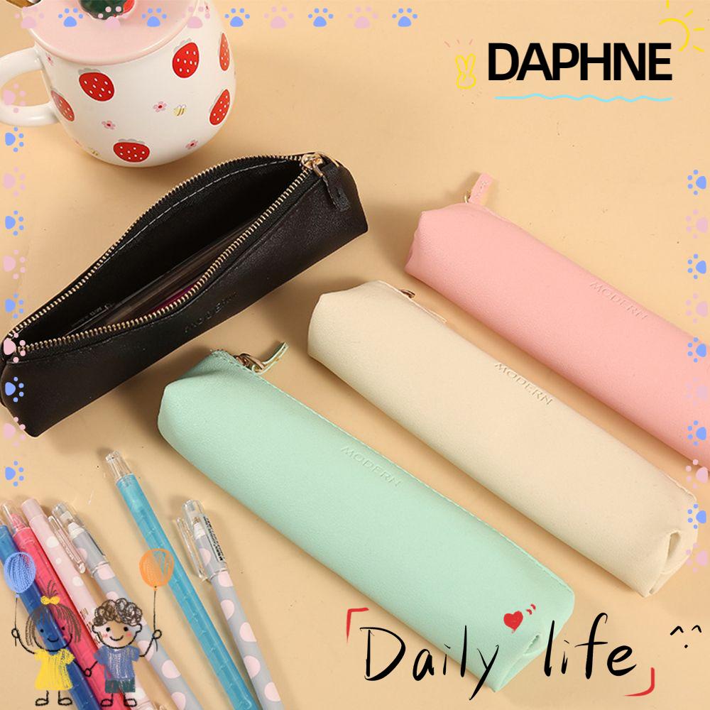 daphne-กระเป๋าดินสอ-กระเป๋าเครื่องเขียน-หนัง-pu-เรียบง่าย