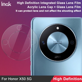 [ ฟิล์มเลนส์ + ฝาครอบ ] ฟิล์มกระจกนิรภัยกันรอยหน้าจอ กันรอยเลนส์กล้อง HD สําหรับ iMak Honor X50 5G