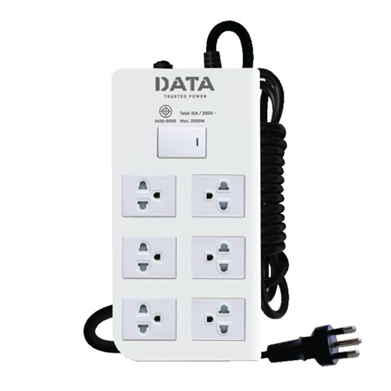 data-รางปลั๊กไฟ-มอก-3-เมตร-รุ่น-dt6118-สีขาว-ส่งฟรีทั่วประเทศ