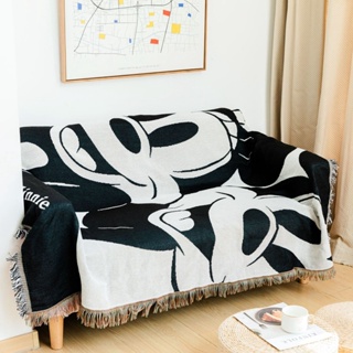 ผ้าคลุมโซฟา ผ้าคลุมเก้าอี้ ผ้าคลุมเตียง ผ้าทอสองหน้า  ขนาด 130×180 cm