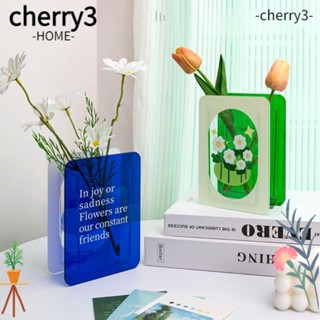 Cherry3 แจกันดอกไม้อะคริลิค ทรงเรขาคณิต แจกันดอกไม้แห้ง แจกันดอกไม้ไฮโดรโปนิก แจกันดอกไม้ สร้างสรรค์ ห้องนั่งเล่น