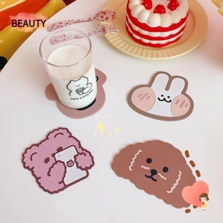 BEAUTY New Non-slip Coasters Cartoon Cup Mats Animal Heat Insulation Mat Waterproof Kitchen Family Office Table Padding Placemat Tea Cup Milk Mug Coffee Cup Bowl Pad