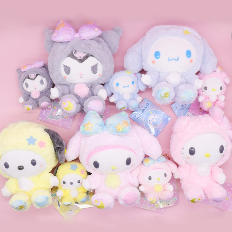 หมอนตุ๊กตานุ่ม-รูปการ์ตูน-sanrio-kawali-kuromi-hello-kitty-my-melody-cinnamoroll-ของเล่นสําหรับเด็ก