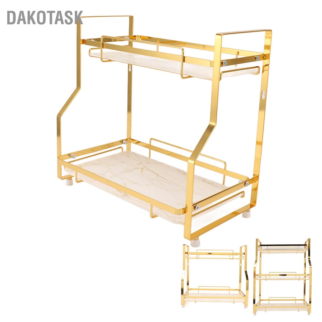 dakotask-ชั้นวางของในห้องน้ำติดผนังเข้ามุมออแกไนเซอร์ยืนแร็คสำหรับห้องนั่งเล่นห้องนอนห้องครัวสีขาวและสีทอง