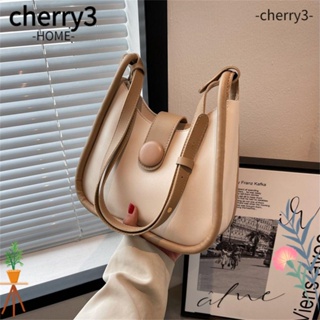 Cherry3 กระเป๋าสะพายไหล่ สะพายข้าง หนัง PU แฟชั่นสําหรับผู้หญิง
