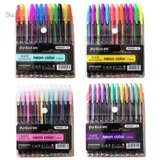 Dudu ชุดปากกาเจล ไฮไลท์กลิตเตอร์ สีพาสเทล 12 สี สําหรับโรงเรียน สํานักงาน
