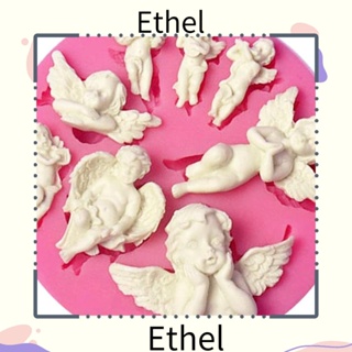 Ethel1 แม่พิมพ์ซิลิโคน รูปนางฟ้า ขนาด 9.5*1.5 ซม. สีชมพู สําหรับทําช็อคโกแลต