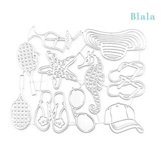 Blala Beach แผ่นแม่แบบโลหะ ตัดลายนูน สําหรับตกแต่งสมุด อัลบั้ม การ์ด DIY