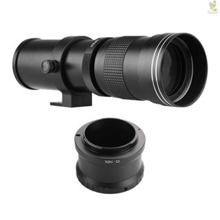 Andoer เลนส์ซูมกล้อง MF Super Telephoto F/8.3-16 420-800 มม. เมาท์ T พร้อมแหวนอะแดปเตอร์เมาท์ NEX-8.9