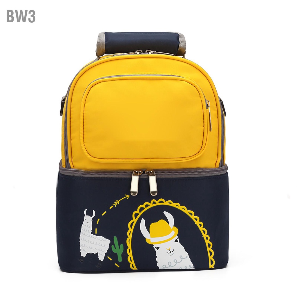 bw3-กระเป๋าเก็บความเย็นนมสองชั้นไนล่อนอุณหภูมิคงที่กระเป๋าเก็บความเย็นนมแม่สำหรับมัมมี่