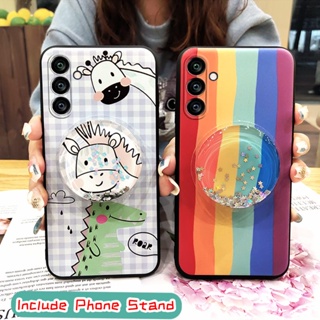 Anti-dust Fashion Design Phone Case For Samsung Galaxy S23FE/SM-S7110 TPU glisten Kickstand protective Cartoon Cute Waterproof