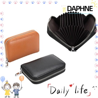 Daphne RFID กระเป๋าสตางค์หนัง 12 ช่อง ใส่บัตร RFID กันขโมย อเนกประสงค์ สไตล์วินเทจ สําหรับผู้ชาย และผู้หญิง