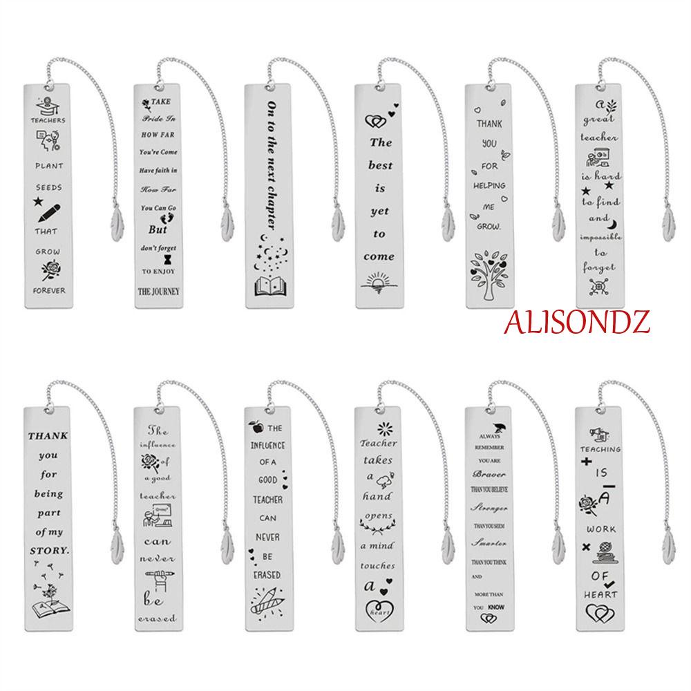 alisondz-ที่คั่นหนังสือ-อุปกรณ์การเรียน-สร้างสรรค์-จี้ใบไม้อ่านหนังสือ-เครื่องเขียน-ที่คั่นหนังสือ-จี้
