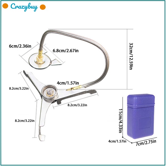 cr-อะแดปเตอร์แปลงท่อเตาแก๊ส-สเตนเลส-น้ําหนักเบา-สําหรับตั้งแคมป์กลางแจ้ง