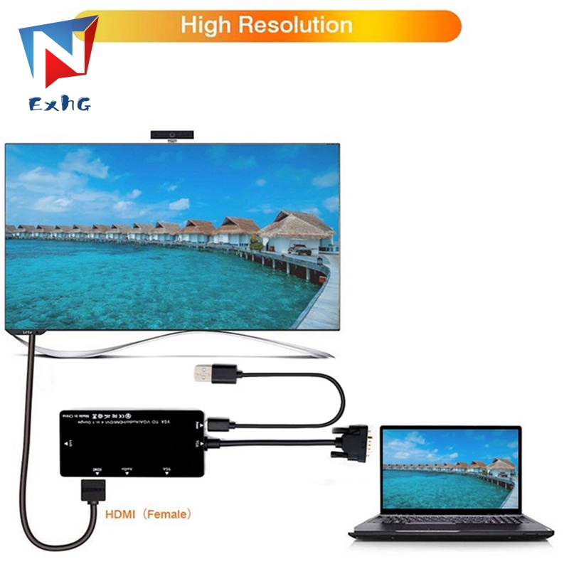 4-in-1-vga-to-vga-hdmi-dvi-อะแดปเตอร์แปลงเสียงเอาท์พุท-สําหรับเดสก์ท็อป-แล็ปท็อป-พีซี